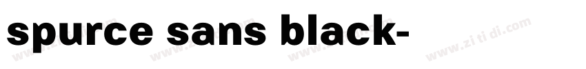 spurce sans black字体转换